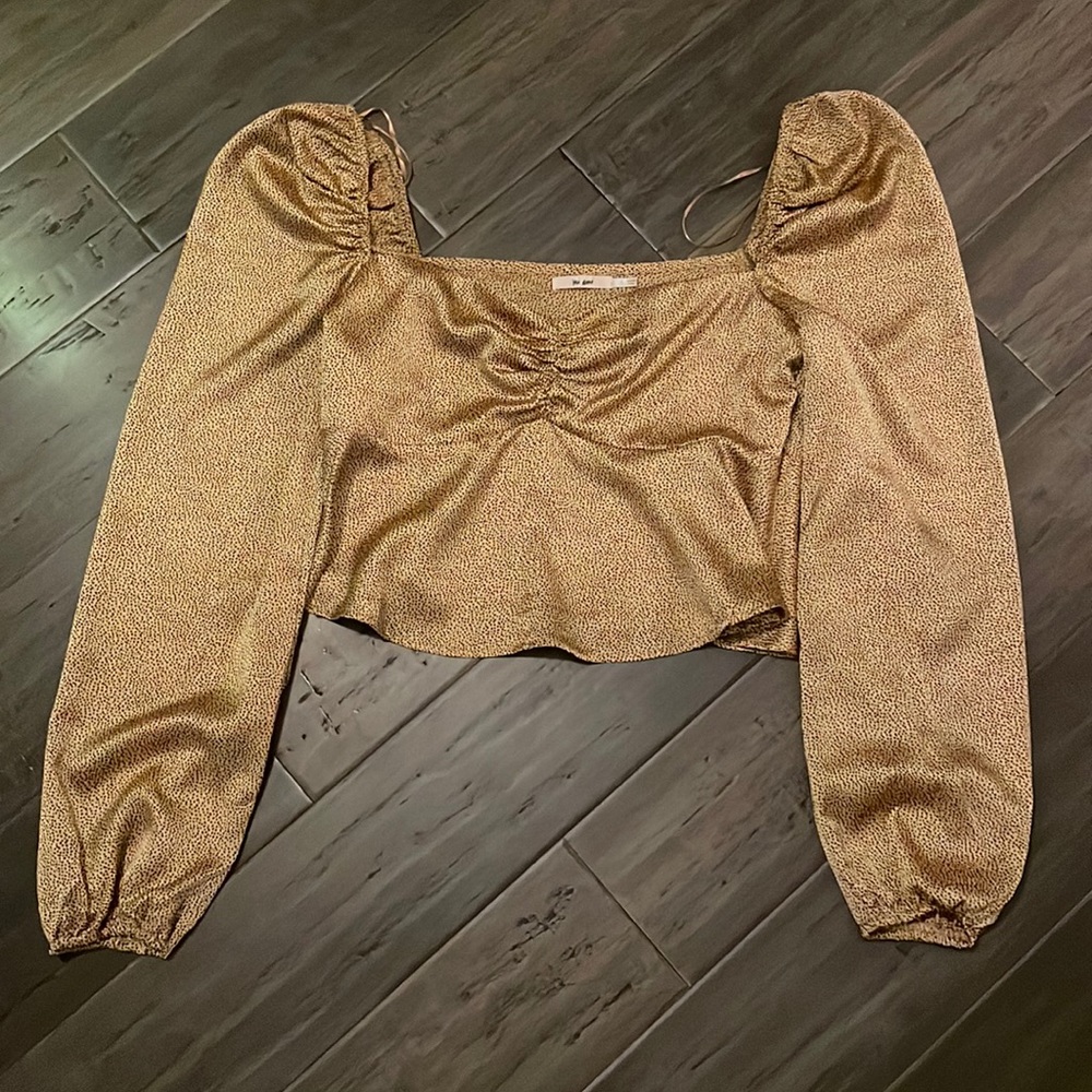 Satin Cheetah Print Long Sleeve